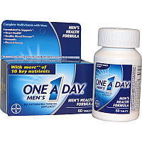 One-A-Day, One A Day men's, формула здоров'я для чоловіків, мультивітаміни/мультиминералы, 60 таблеток One-A-Day, One A Day men's, формула здоров'я для чоловіків, мультивітаміни/мультиминералы, 60 таблеток