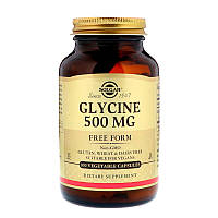 Гліцин, Glycine, Solgar, 500 мг, 100 капсул
