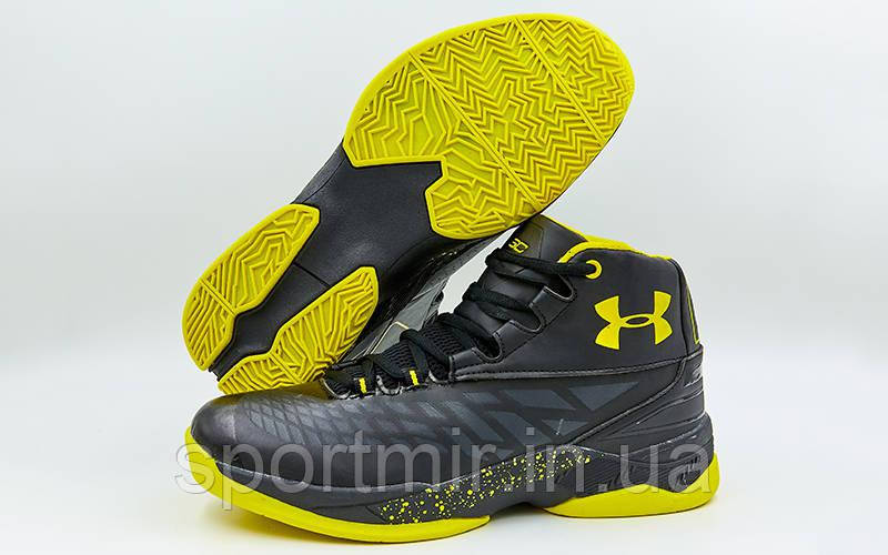 

Обувь для баскетбола мужская Under Armour F1708-3 (41-45) (PU, черный-желтый)