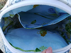 Рюкзак жіночий з тканини ручної роботи "Морський (ранець)", фото 3