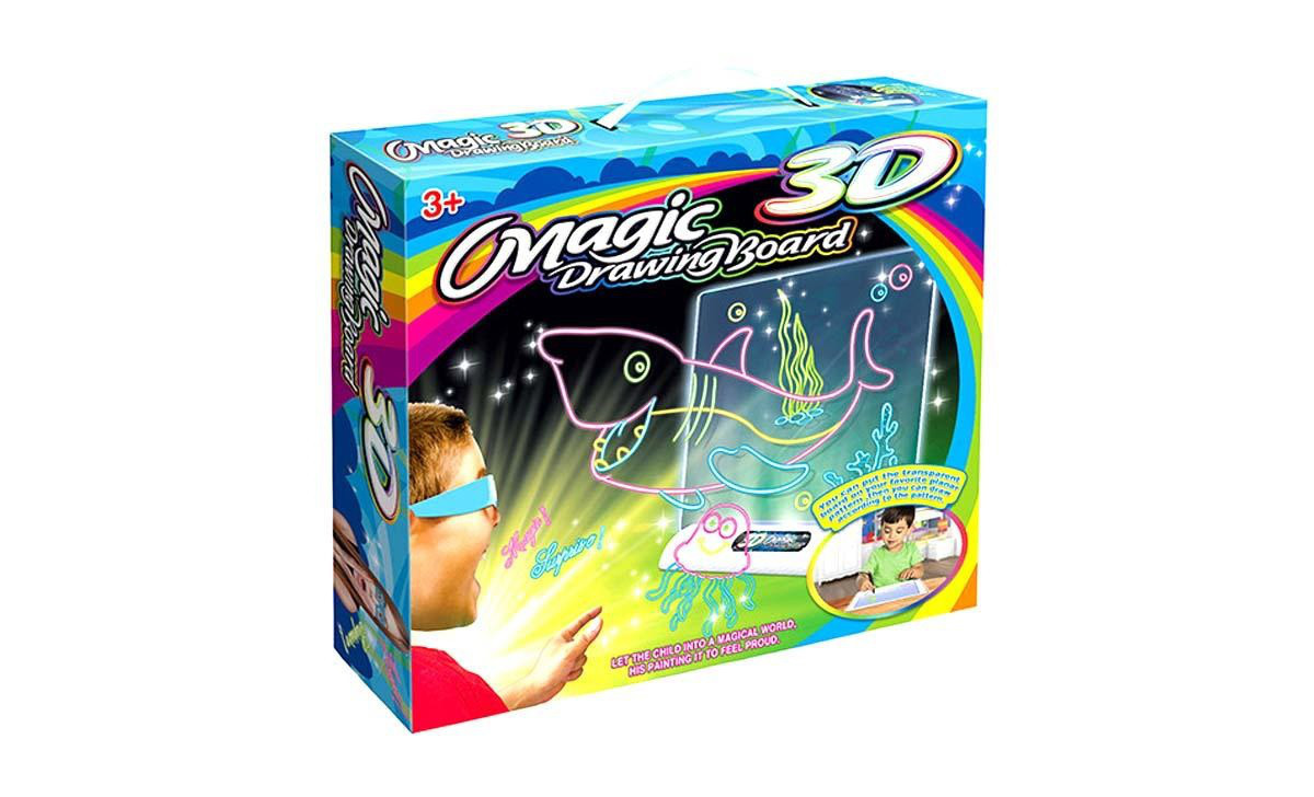 

Электронная доска для рисования SUNROZ 3D Magic Drowing Board Морской стиль с подсветкой и 3Д эффектом