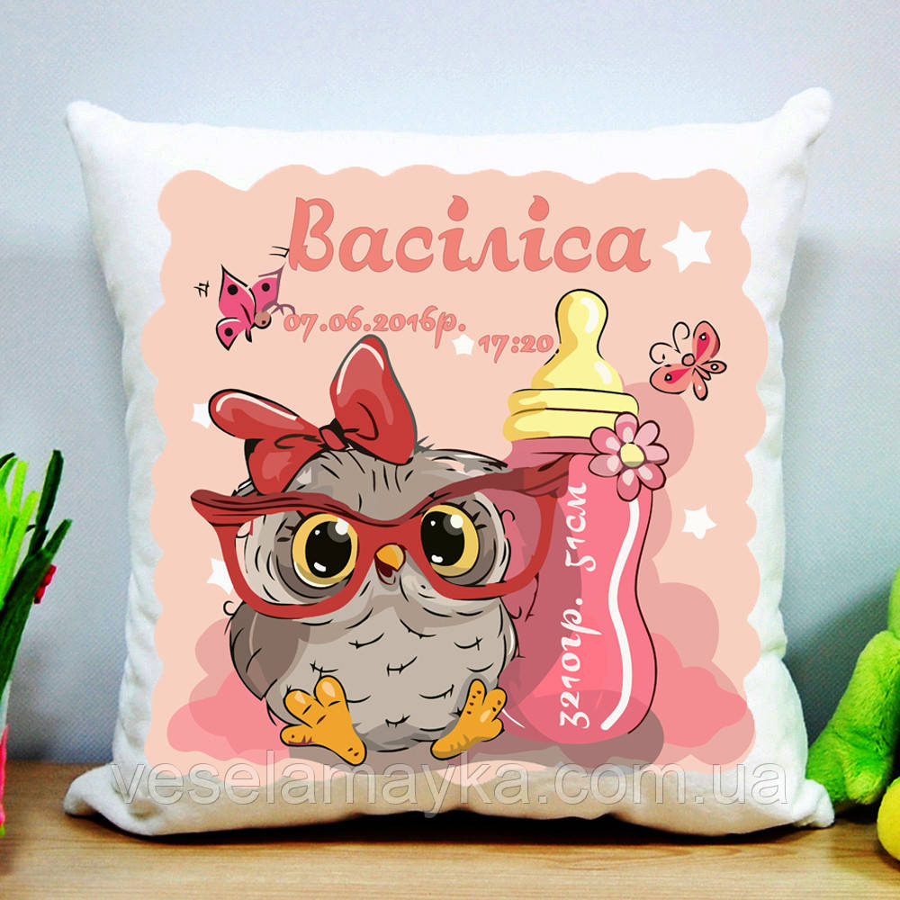 

Подушка метрика "Василиса" 40х40 см