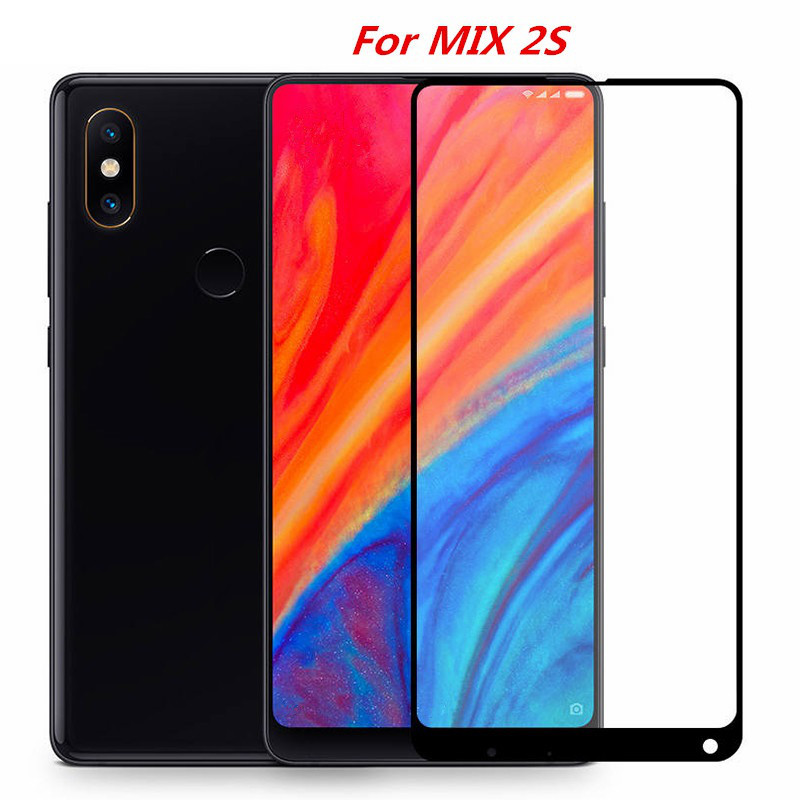 

Защитное стекло для Xiaomi Mix 2S (2 цвета), Чёрный