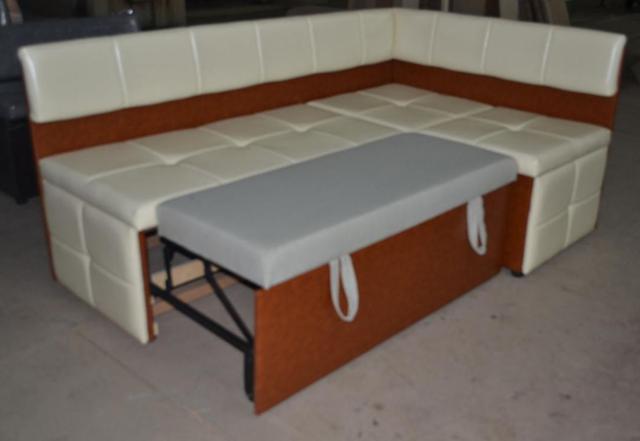 Кухонный уголок Кубик раскладной (Высота 87 см) цвет белый