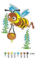 Набор канва с нитками А5 005 Пчелка