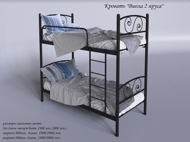 Кровать Виола 2 яруса (размеры)