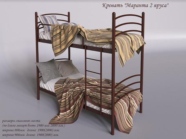 Кровать Маранта 2 яруса (размеры)