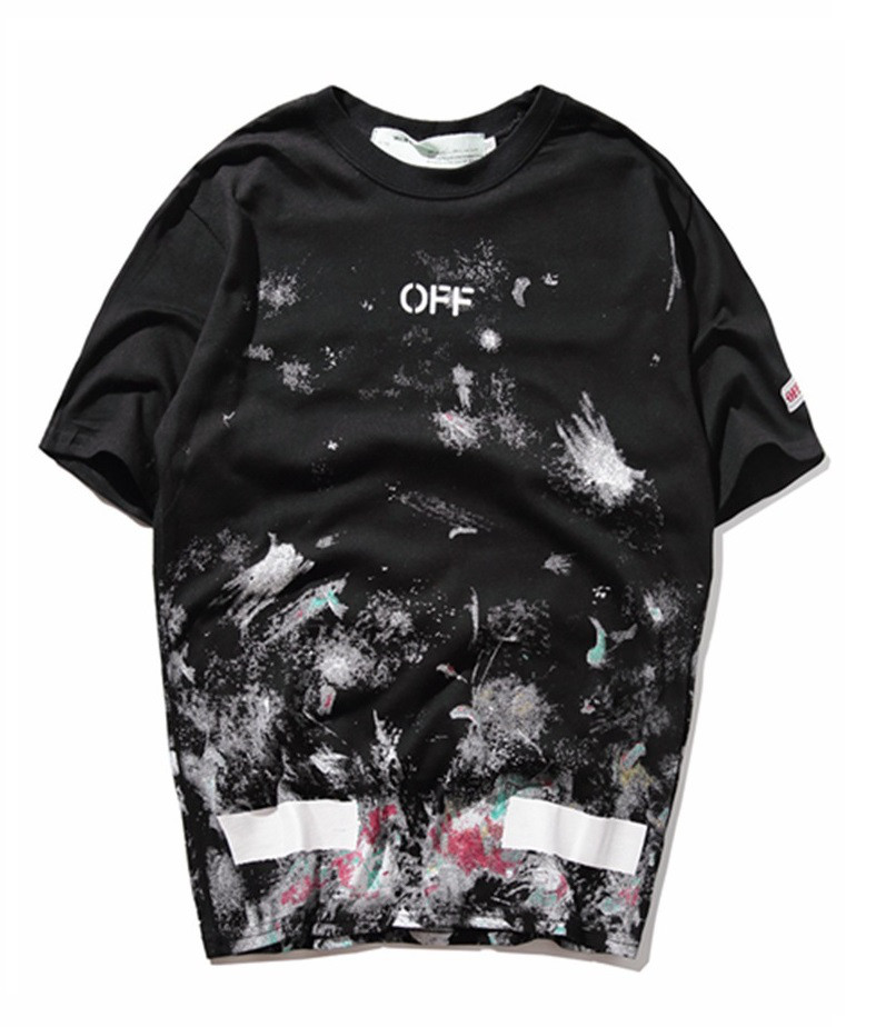 

Футболка Off white чёрная (офф вайт art haos мужская женская)