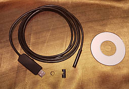 Камера відеоспостереження ендоскоп 7 мм з USB кабелем 2 м