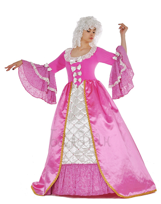Костюм в стиле барокко женский карнавальный костюм, цвет розовый \ размер  46-50 \ BL - ВЖ303 купить в Украине и Днепропетровске. Доставка во все  регионы Украины. Купить Костюм в стиле барокко женский