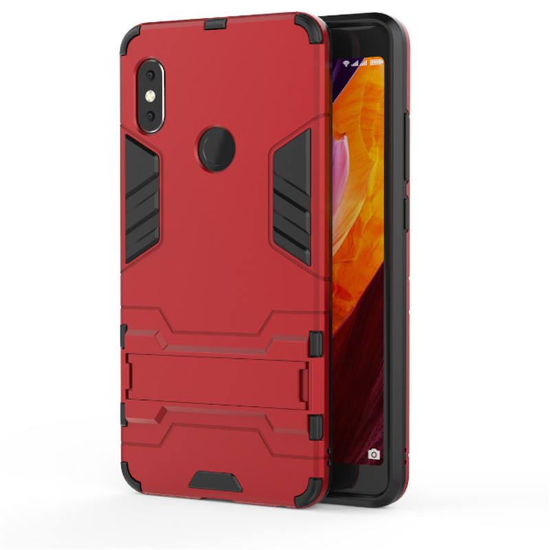 PC + TPU чехол Metal Armor для Xiaomi Mi 6X (7 цветов) красный