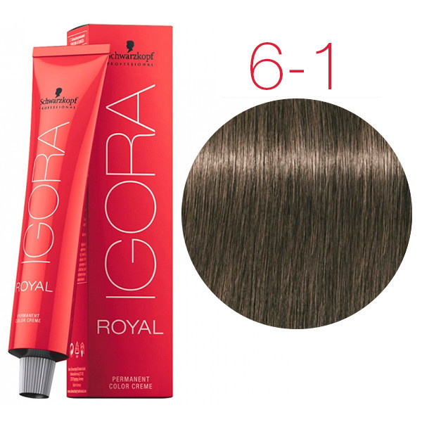 Schwarzkopf крем-фарба для волосся Igora Royal Naturals 6-1 темно-русявий сандре
