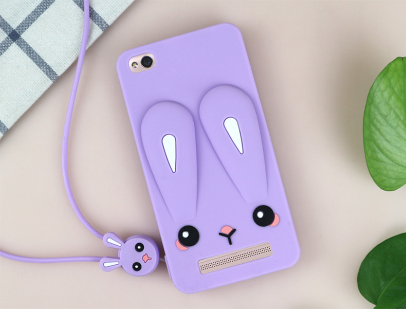 Чехол Funny-Bunny 3D для Xiaomi Redmi 3 Бампер резиновый сиреневыйНет в наличии