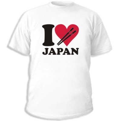 

Футболка с рисунком "I love Japan - Я люблю Японию"