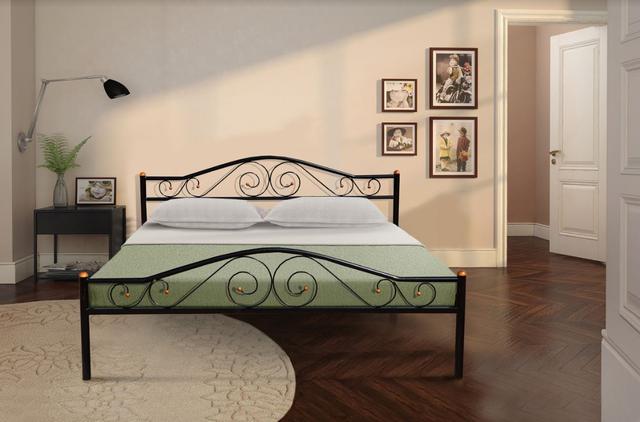Кровать двуспальная Респект черная (фото 2)