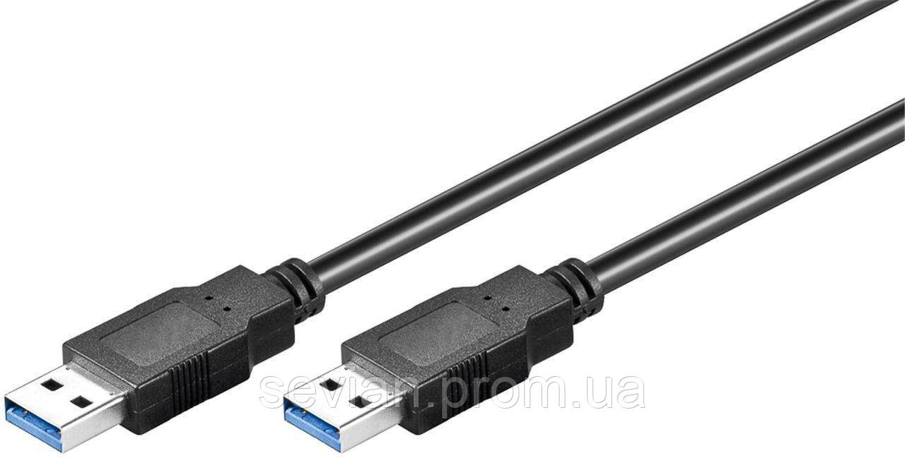 

Кабель пристроїв USB3.0 A M/M 1 м Goobay AWG28 3xShielded D=5.5мм Gold Cu Черный(75.09.5717)