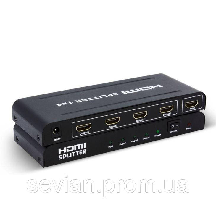 

Перехідник моніторний HDMI 1x4 (Splitter) Value Act 1080p Черный(78.01.4352)