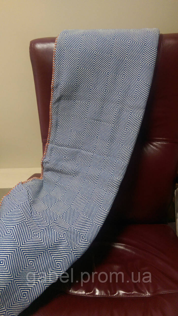 

Хлопковый плед-покрывало 135х195 BARINE TETRA THROW DENIM, Синий