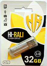 Флешка Hi-Rali 32GB Corsair series, USB 3.0, срібляста