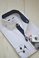 Детская приталенная рубашка с узором и вставками LAGARD (размеры 14)