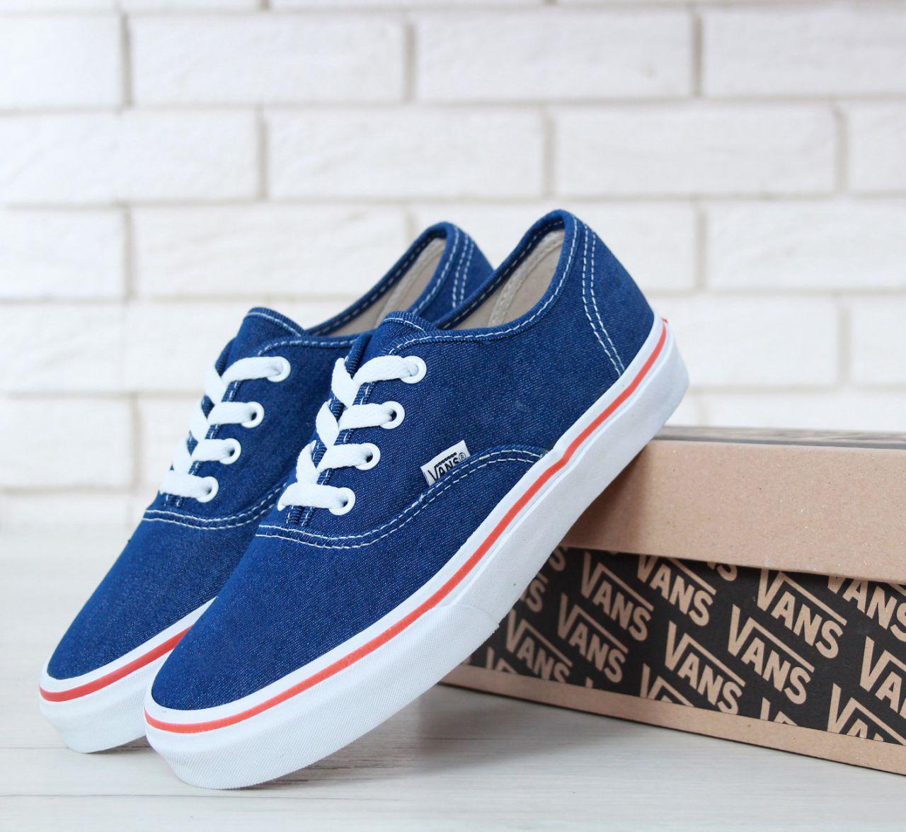 

Кеды женские в стиле Vans Authentic код товара KD-10800. Темно-синие 37