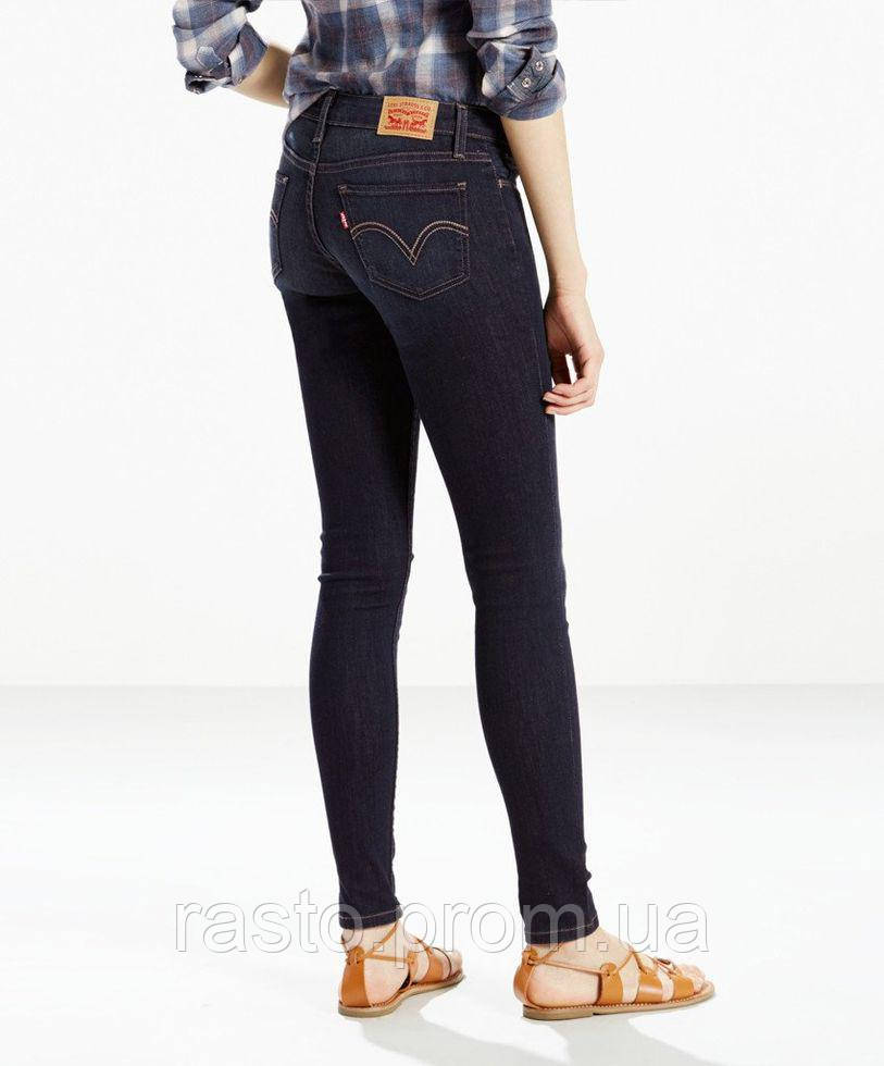 

Женские джинсы скинни LEVIS 535 superskinny W24L32 темносиние