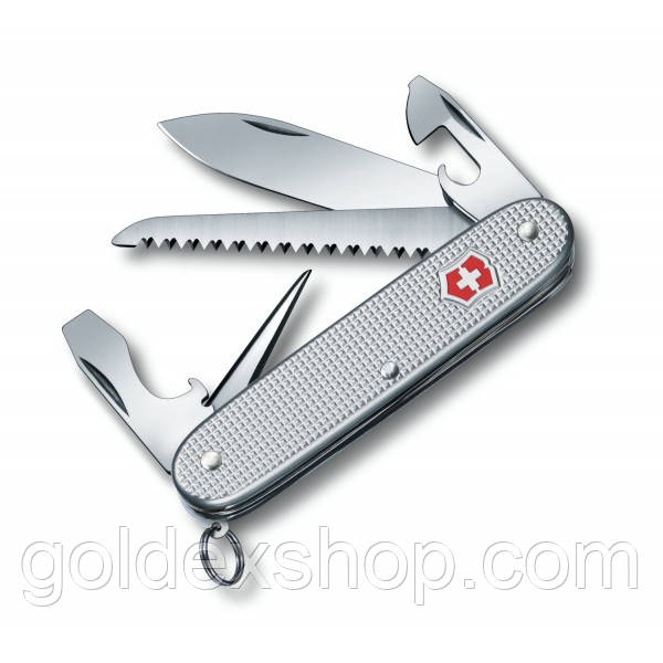 

Нож Складной Мультитул Викторинокс Victorinox FARMER (93мм, 9 функций), серебряный 0.8241.26, Серебристый