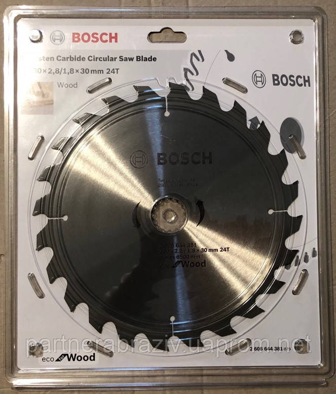 

Круг пильный BOSCH 190*2.2/1.4*30 mm 24T РАСПРОДАЖА!