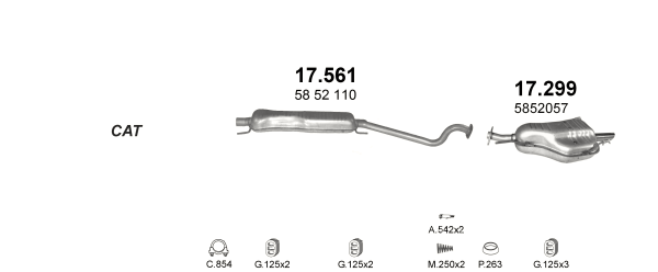 

Глушитель (выхлопная система) OPEL ASTRA G 2.0 D