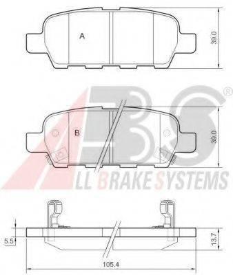 

Комплект тормозных колодок, дисковый тормоз A.B.S. 37321 на NISSAN X-TRAIL (T31)