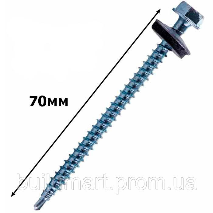 

Саморез кровельный 4,8х70мм. по дереву оцинкованный (200шт.)