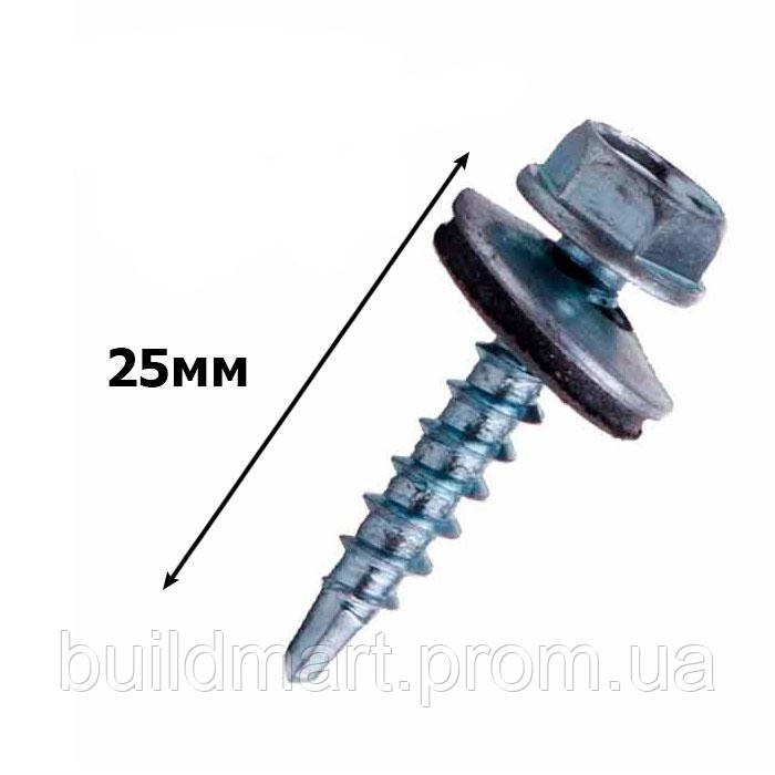 

Саморез кровельный 4,8х25мм. по дереву оцинкованный (250шт.)