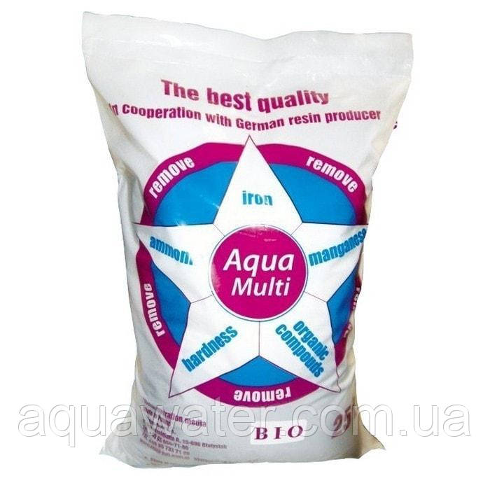 Сорбент Aqua Multi Bio (12 литров) - фильтрующий материал для удаления железа, жесткости, марганца, аммиака