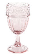 Набір скляних келихів для вина 300 мл колір - рожевий 6 шт.