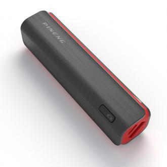 

Внешний аккумулятор Power Bank Pineng PN-921, 2500 mAh, черно-красный, от 10 шт