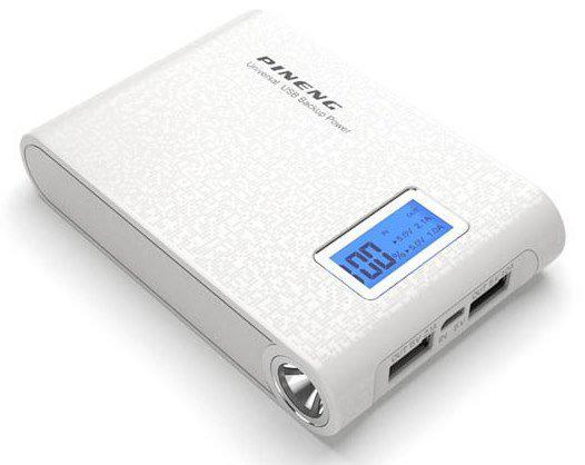 

Внешний аккумулятор Power Bank Pineng PN-913 10000, белый, от 10 шт