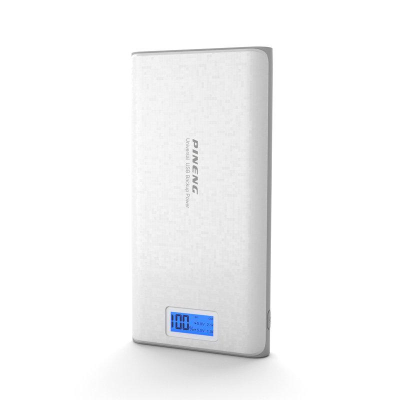 

Внешний аккумулятор Power Bank Pineng PN-920 20000 mAh, белый, от 10 шт