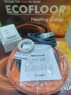 10 - 12 м2 Тепла підлога кабельна 100м 1700Вт FENIX Ecofloor ADSV18 на 10 м. кв нагрівальний двожильний кабель