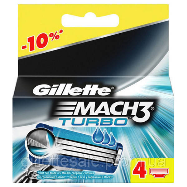 

Gillette Mach3 Turbo 4 шт. сменные кассеты для бритья