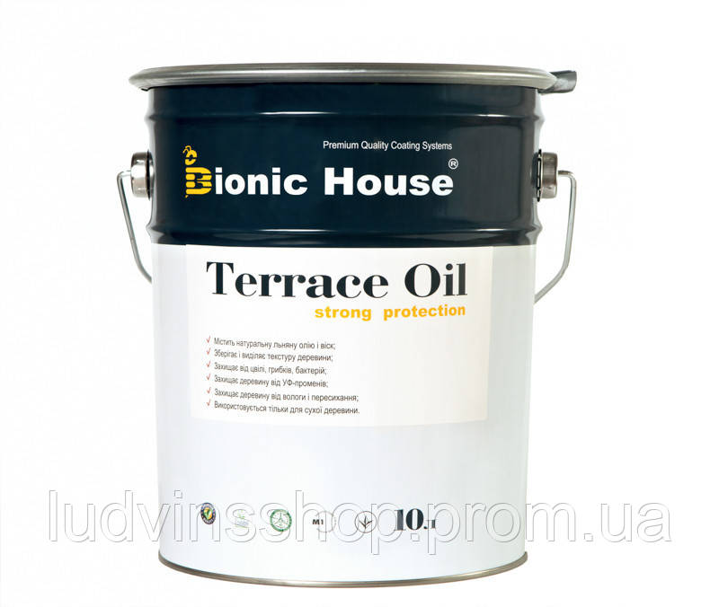 

Масло для террас Terrace Oil (З натуральним бджолиним воском) 1 л Bionic House 2.8л