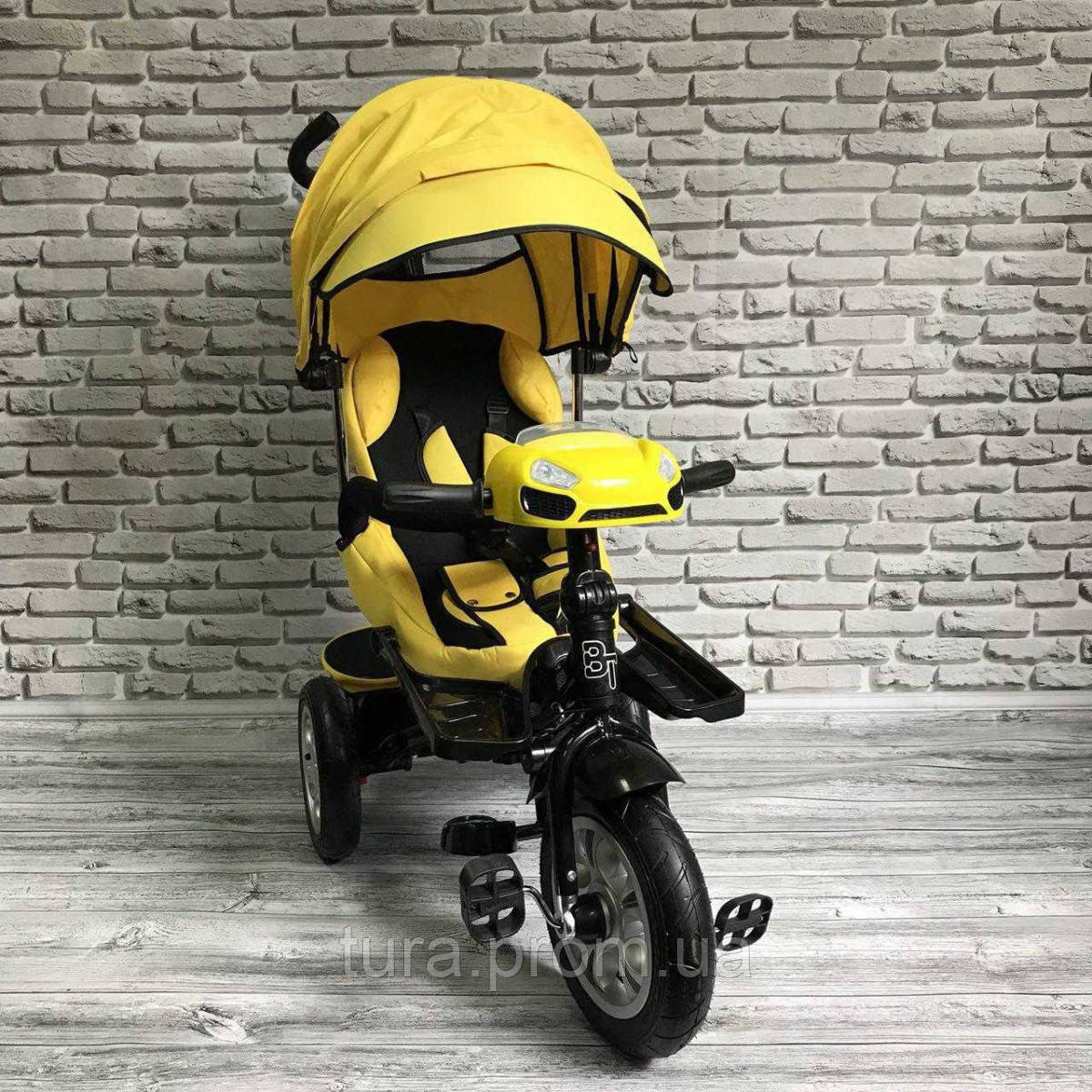 

Трехколесный Велосипед Колясочного Типа BEST TRIKE с Поворотным Сиденьем Фарой и Ключом Зажигания, Разные цвета