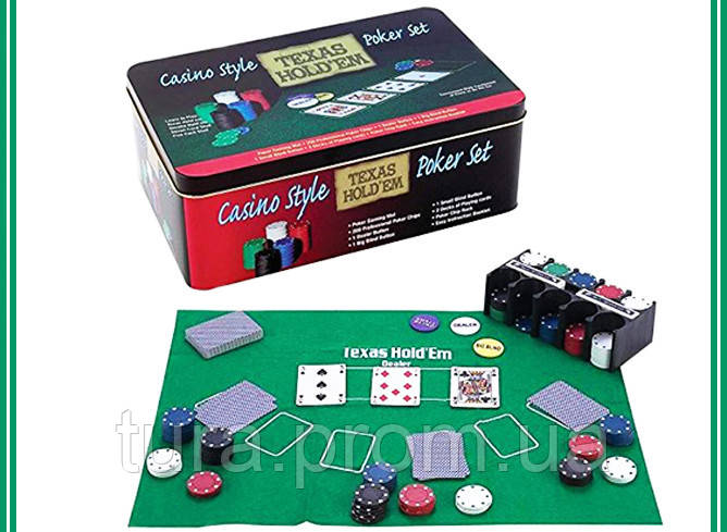 

Покер Набор Casino Style Texas Holdem Poker Set