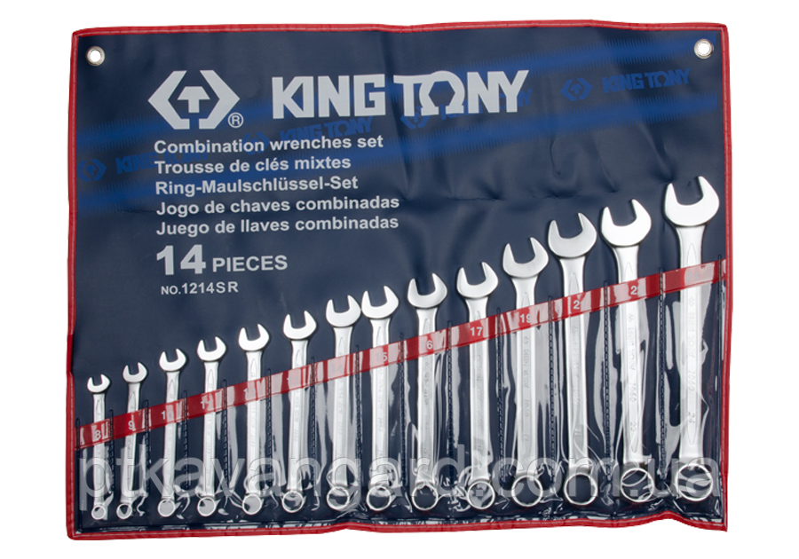 

Набор ключей дюймовых 14шт. (5/16" - 1-1/4") King Tony 1214SR