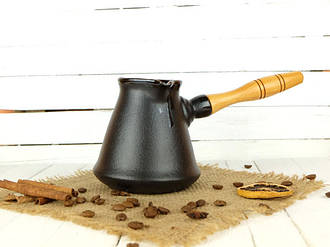 Турка Бразильська керамічна з дерев'яною ручкою 300 мл + розсікач