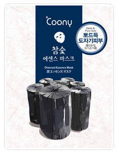 Маска для лица с древесным углём "Coony" Глубокое очищение кожи Корея KF0003
