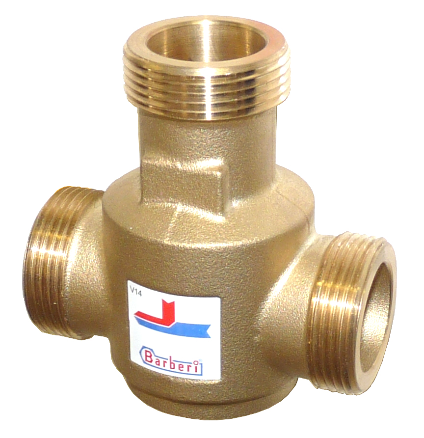 Термостатический смесительный клапан для твердотопливных котлов,  .