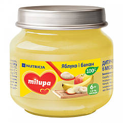 Дитяче фруктове пюре «Яблуко і Банан» Milupa 100г
