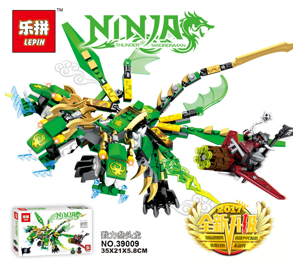 

Конструктор Lepin Трехголовый Зеленый Дракон (Серия Ninjsaga) 350 дет