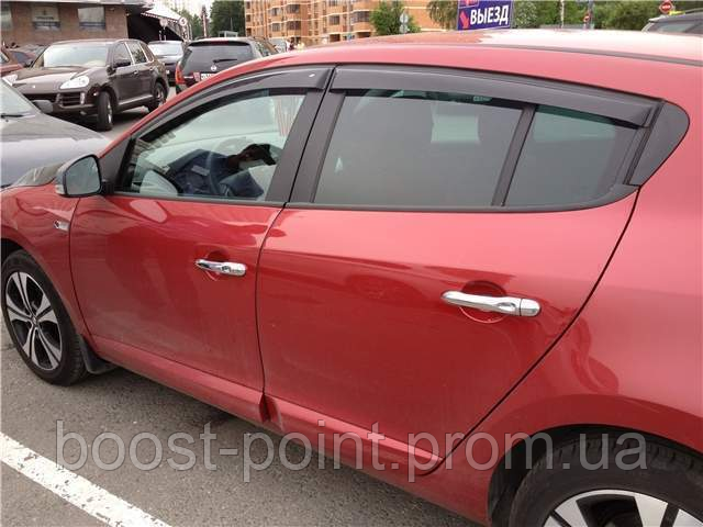 

Дефлекторы окон (ветровики) Renault Megane 3 hatchback 5d (рено меган 3 2008+)