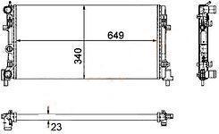 

Радиатор охлаждения Volkswagen Polo 2010- (1.2-1.6TDI) 650*340*32мм по сотах KEMP